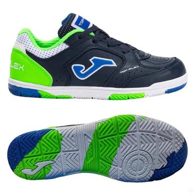 Футзалки дитячі Joma TOP FLEX темно-синьо-салатові TPJW2533IN