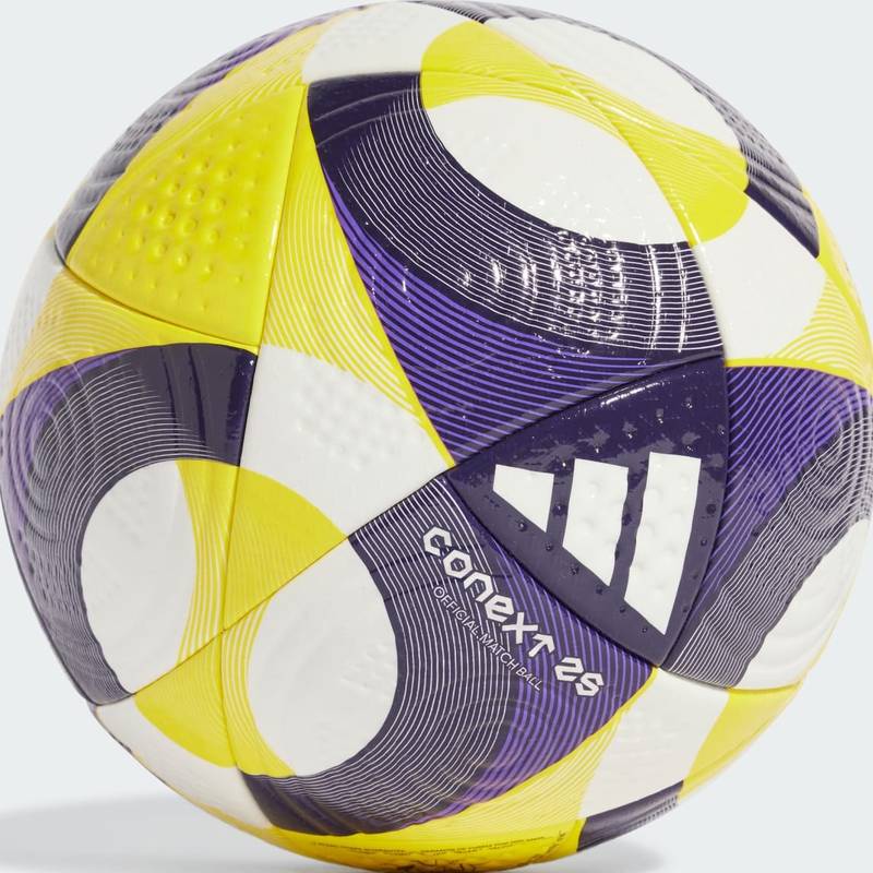 М'яч футбольний Adidas CNXT25 PRO білий, жовтий, фіолетовий Уні 5 DT-JH1273, рис. 0