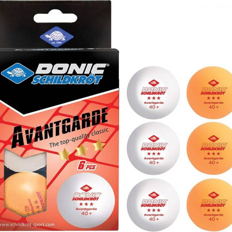 М'ячі Donic EXCLUSIVE (Advantgarde) 3* 40+ 6шт white+orange DT1-608533, рис. 0