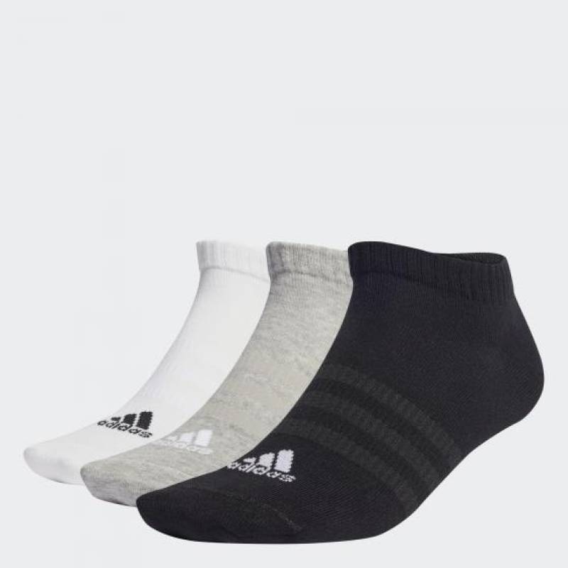 Шкарпетки Adidas T SPW LOW 3P сірий, білий, чорний Уні 37-39 DT-IC1337, рис. 0
