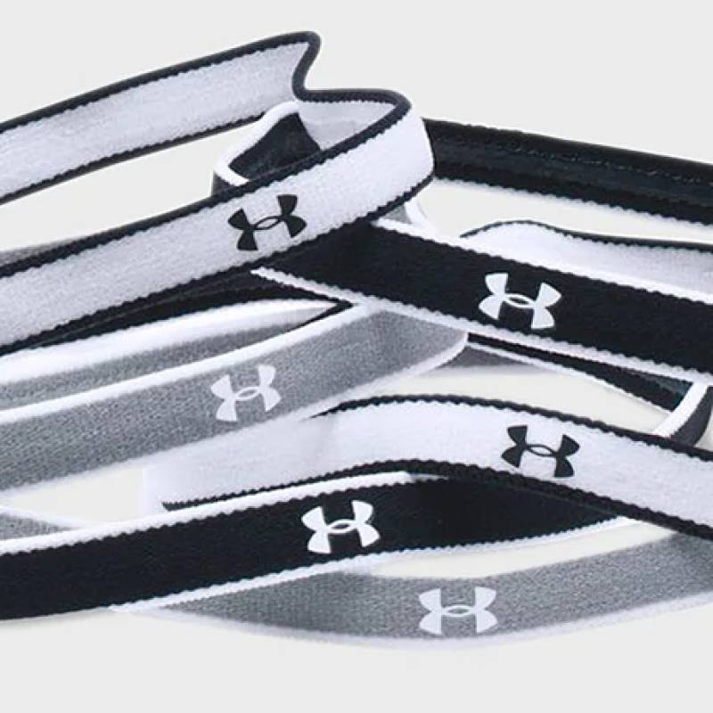 Комплект пов'язок на голову Under Armour  Mini Headbands (6шт) чорно-білий Уні UNI DT-1286016-005, рис. 1