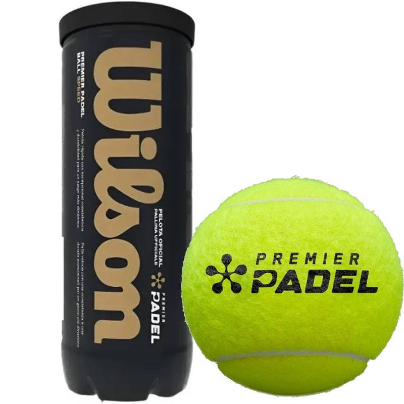 М'ячі для падел тенісу Wilson PREMIER PADEL Speed 3 BALL CAN YEL DT1-WR8908501001, рис. 0
