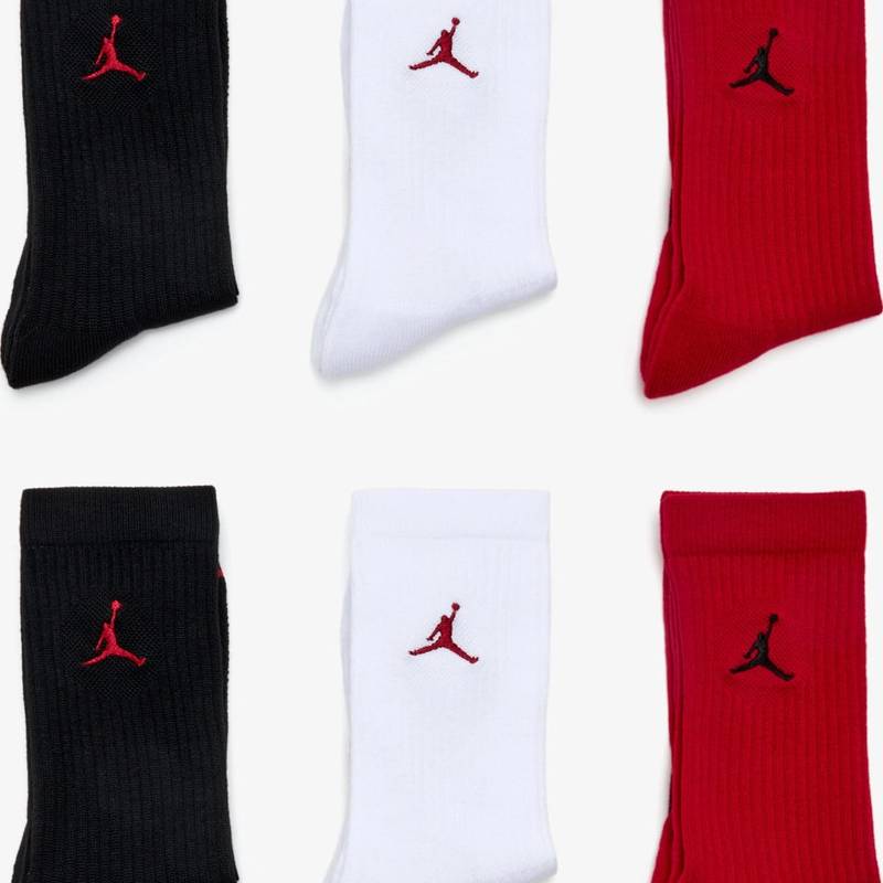 Шкарпетки Nike U J ED CUSH PLY CREW 6PR - 144 чорний, білий, червоний Уні 38-42 DT-HV6228-900, рис. 2