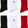 Шкарпетки Nike U J ED CUSH PLY CREW 6PR - 144 чорний, білий, червоний Уні 38-42 DT-HV6228-900, прев. 2