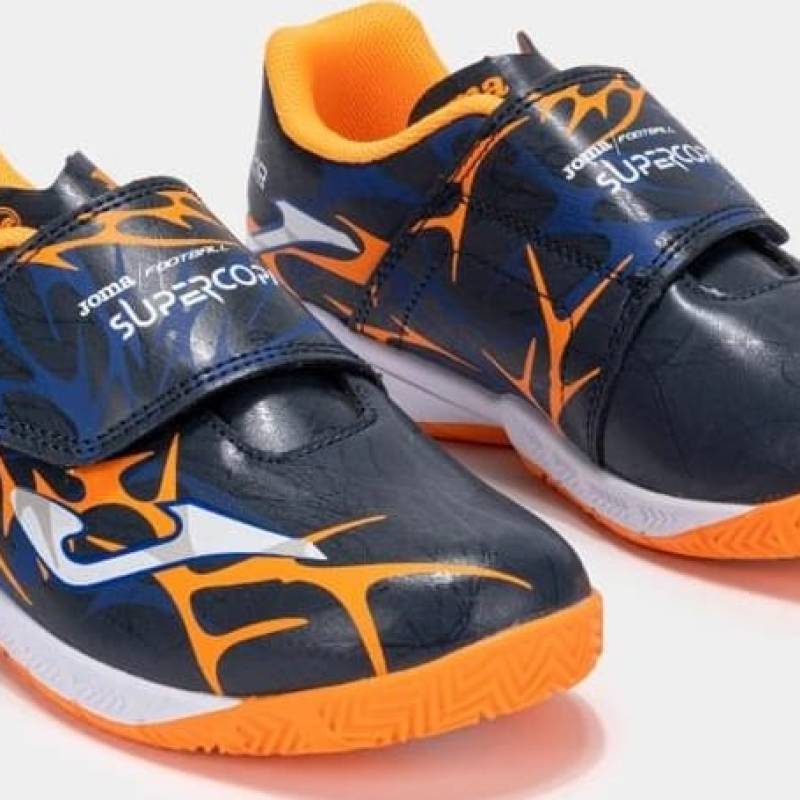 Футзалки дитячі Joma SUPER COPA темно-синій, помаранчевий Діт 33 DT-SCJW2503INV, рис. 1