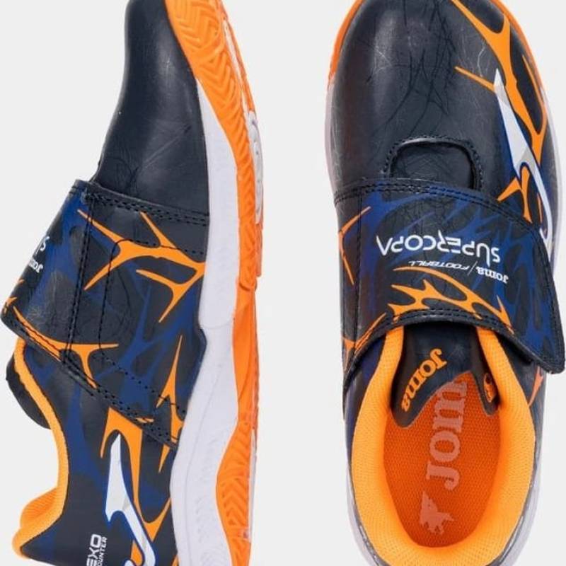 Футзалки дитячі Joma SUPER COPA темно-синій, помаранчевий Діт 33 DT-SCJW2503INV, рис. 3