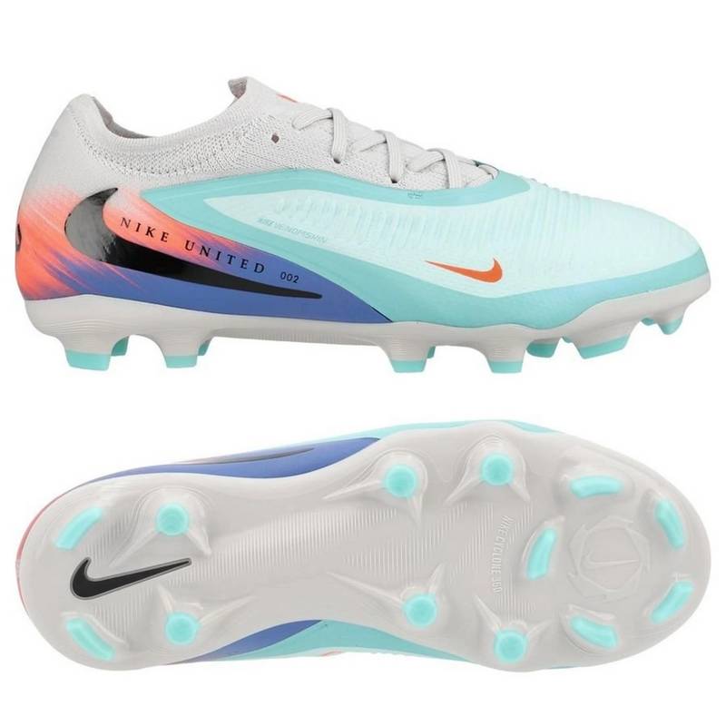 Футбольные деткие бутсы Nike Phantom 6 Low Pro Nu2 Turquoise/Grey IB2463-300, рис. 0