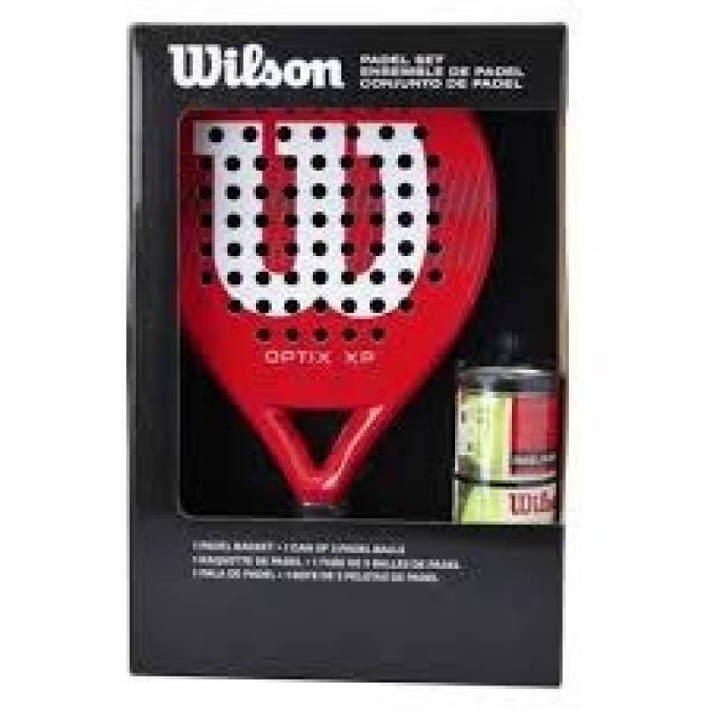 Ракетка для падел-тенісу Wilson Pack Optix XP Red Kit Box DT1-WR202110U2, рис. 0