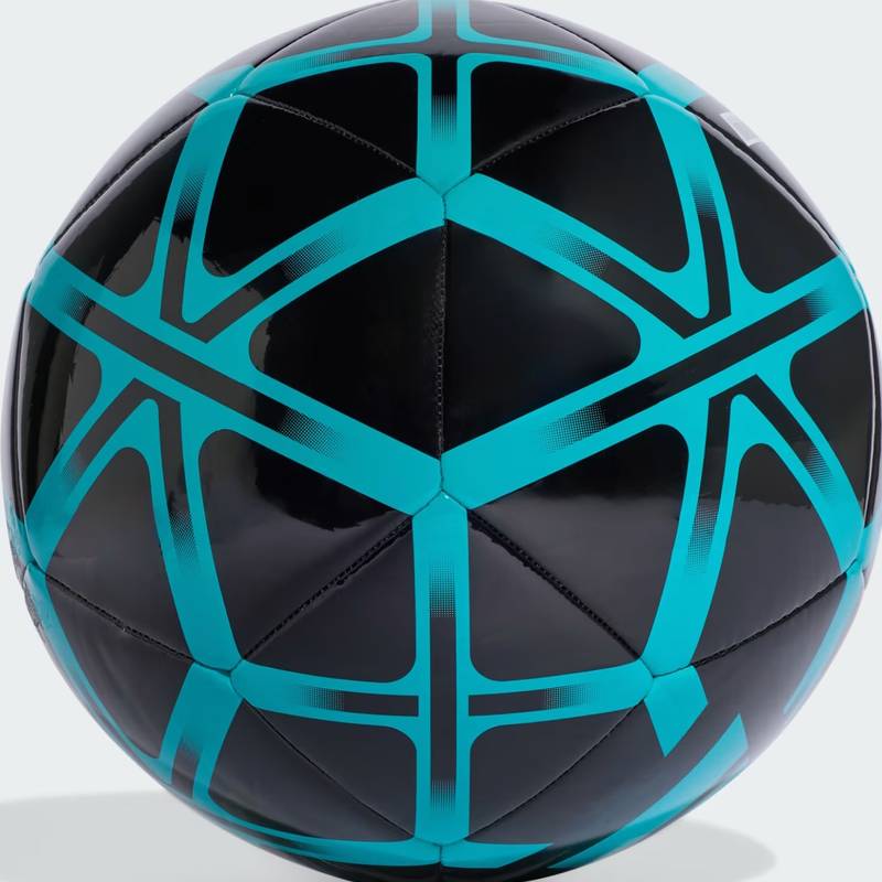 М'яч футбольний Adidas STARLANCER CLB чорний, бірюзовий Уні 4 DT-JW1357, рис. 1
