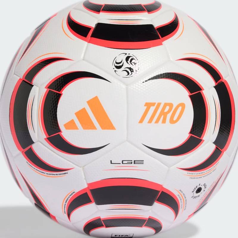 М'яч футбольний Adidas TIRO LGE білий, червоний, чорний Уні 5 DT-KA5263, рис. 0