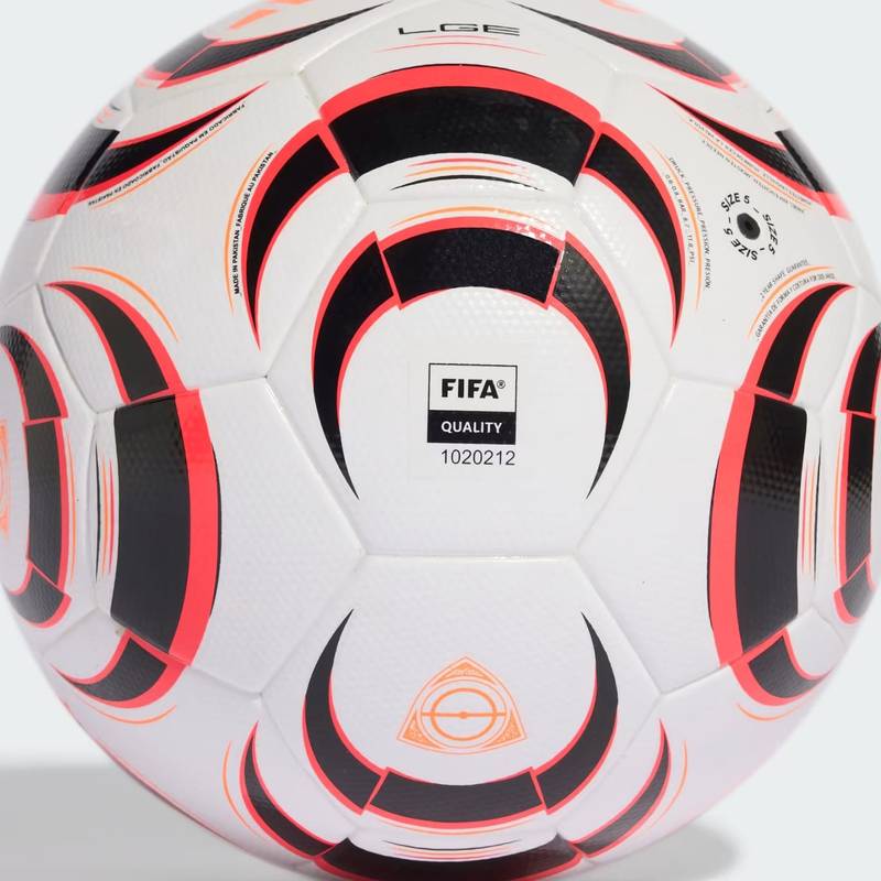 М'яч футбольний Adidas TIRO LGE білий, червоний, чорний Уні 5 DT-KA5263, рис. 1