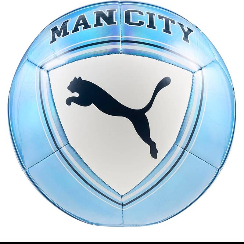 М'яч футбольний Puma MCFC CULTURE Ball білий, блакитний Уні 5 DT-084976-11, рис. 1