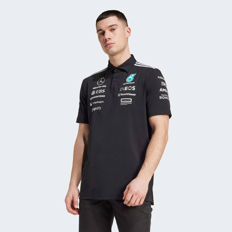 Футболка-поло Mercedes - AMG Petronas Formula One Team Black Adidas JW5391, рис. 0