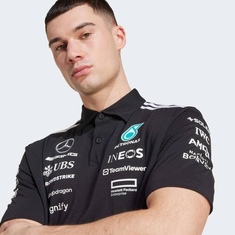 Футболка-поло Mercedes - AMG Petronas Formula One Team Black Adidas JW5391, рис. 4