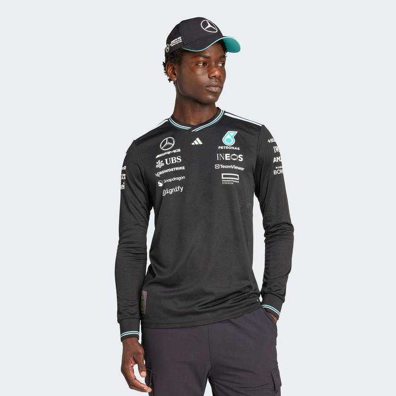Джерси с длинным рукавом Mercedes - AMG Petronas Formula One Team Driver Authentic Adidas JW5359, рис. 0
