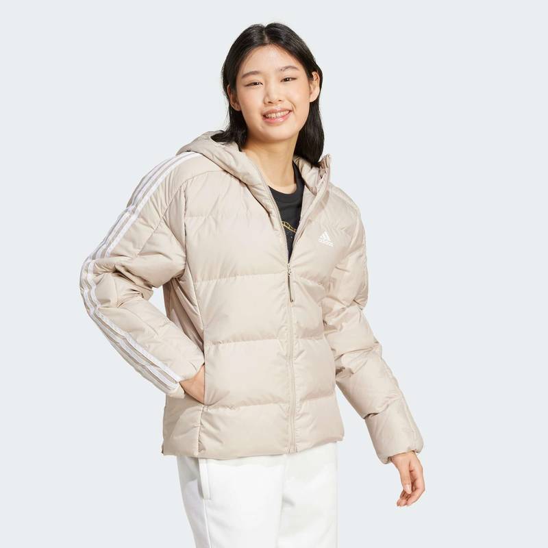 Пуховик Essentials 3-Stripes Mid Down Hooded Adidas IX8924, рис. 2