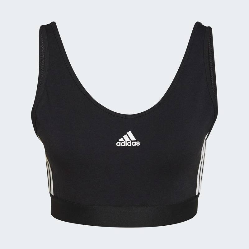 Кроп-топ со съемными чашечками Essentials 3-Stripes Adidas GS1343, рис. 0