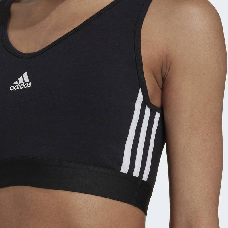 Кроп-топ со съемными чашечками Essentials 3-Stripes Adidas GS1343, рис. 1