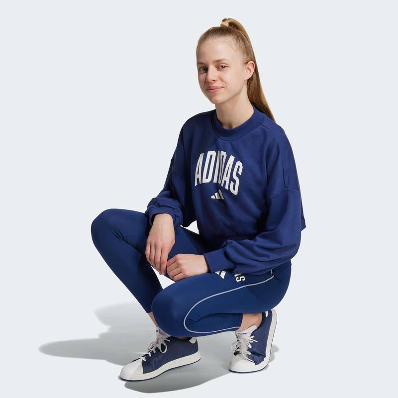 Свитшот Seasonals Essentials Collegiate Typography Crewneck Kids Adidas JM1535, рис. 3