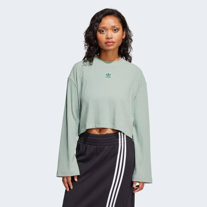 Укорочений лонгслів Essentials Wide Rib Adidas JD5123, рис. 0