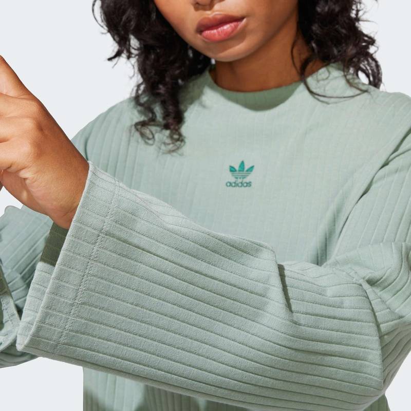 Укорочений лонгслів Essentials Wide Rib Adidas JD5123, рис. 4