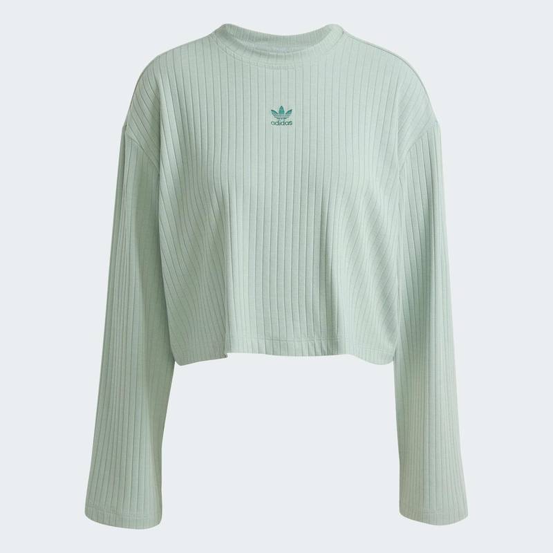 Укорочений лонгслів Essentials Wide Rib Adidas JD5123, рис. 5