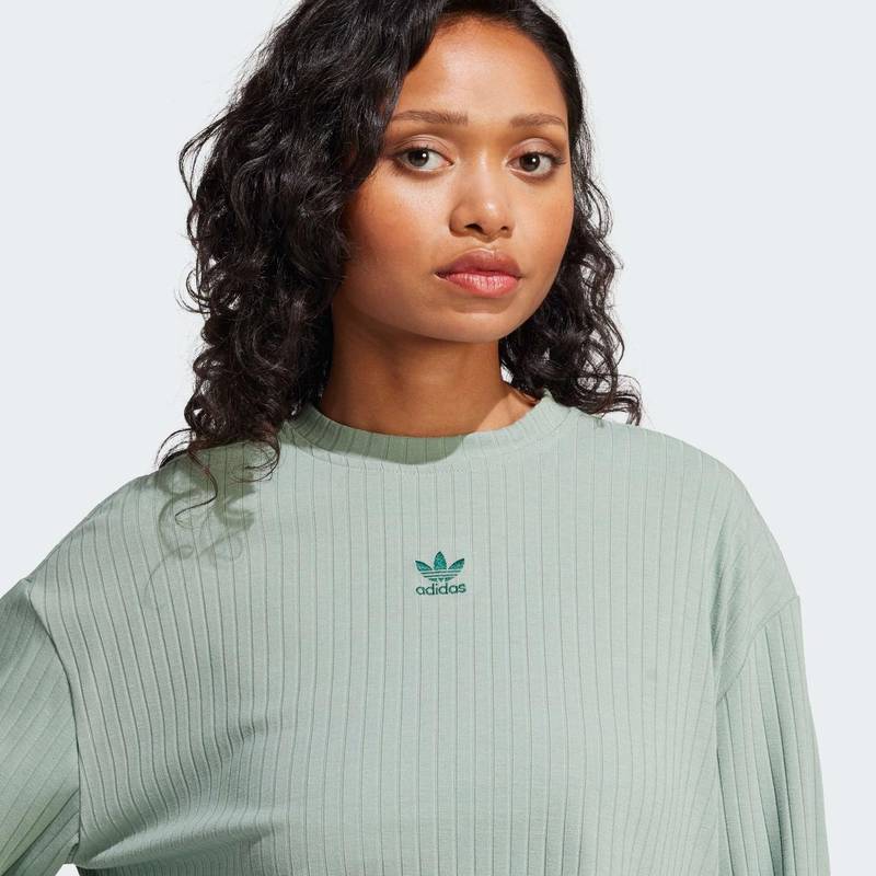 Укорочений лонгслів Essentials Wide Rib Adidas JD5123, рис. 3
