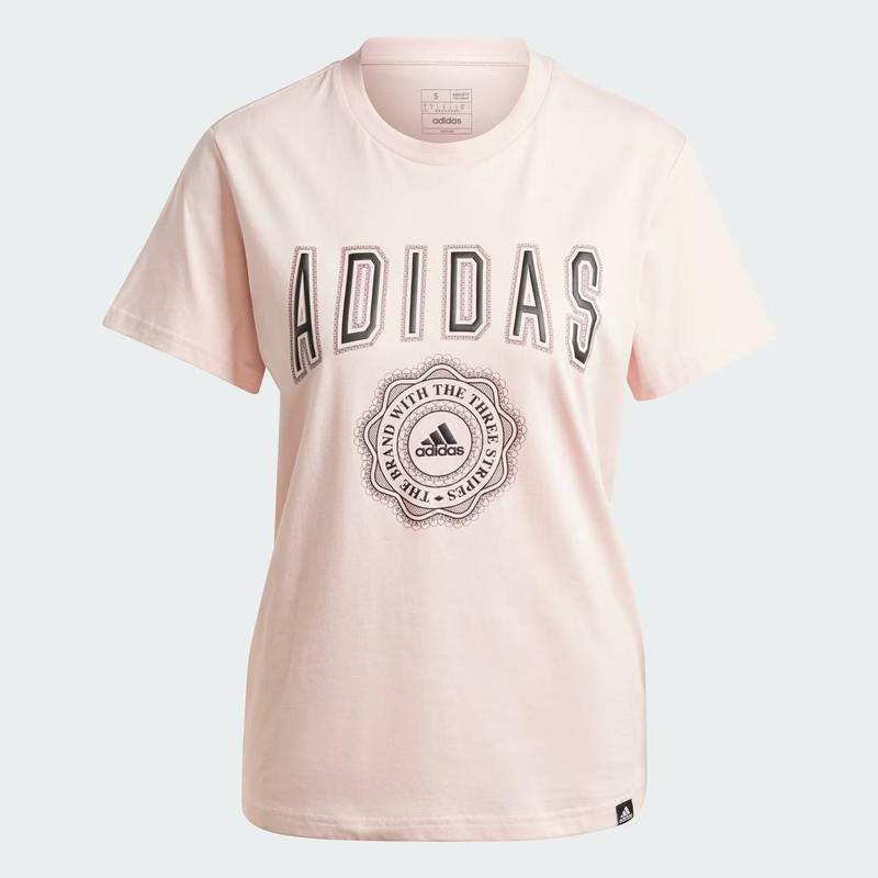 Футболка жіноча Pink Collegiate Graphic Tee Adidas IZ1158, рис. 3