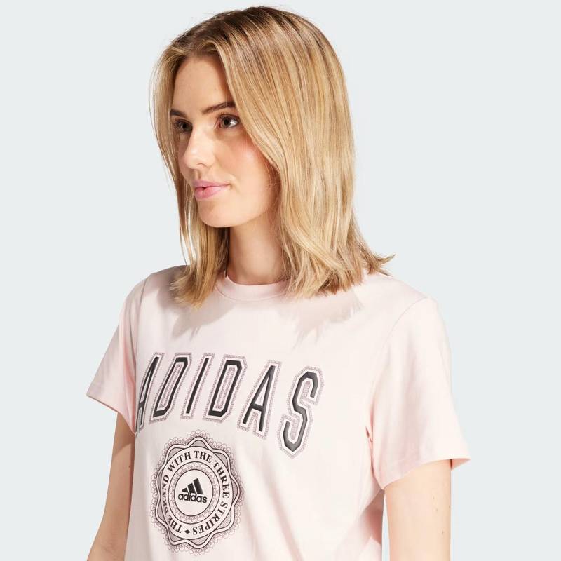 Футболка жіноча Pink Collegiate Graphic Tee Adidas IZ1158, рис. 4