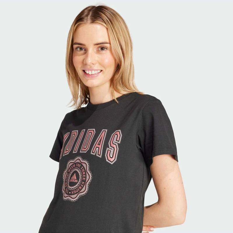 Женская футболка Collegiate Graphic Adidas IW2748, рис. 3