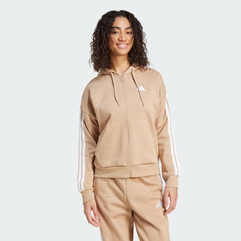 Женская толстовка Essentials 3-Stripes Full-Zip Fleece Sportswear Adidas JX7706, рис. 0