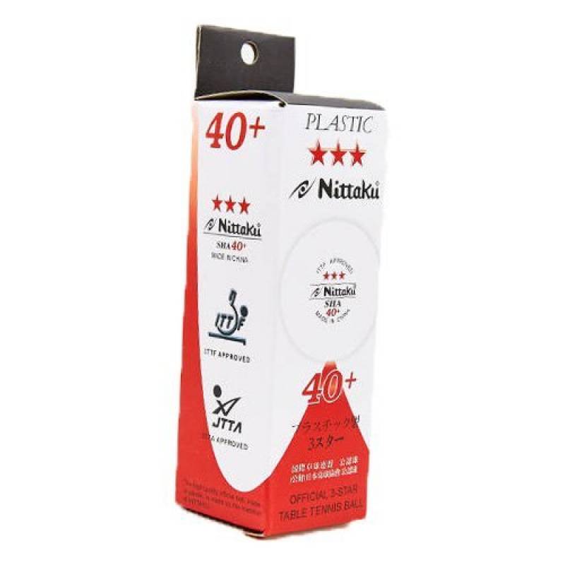 Шарики для настольного тениса (3шт) 3* Nittaku NB-1400, рис. 1