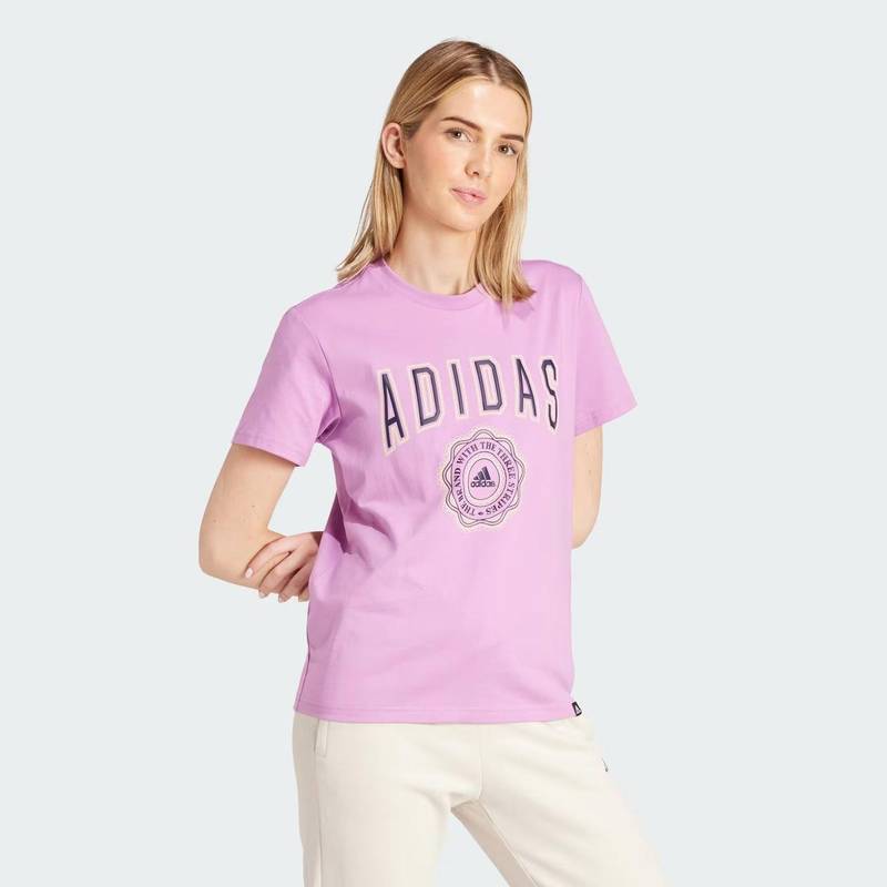 Женская футболка Collegiate Graphic Adidas IZ1159, рис. 2
