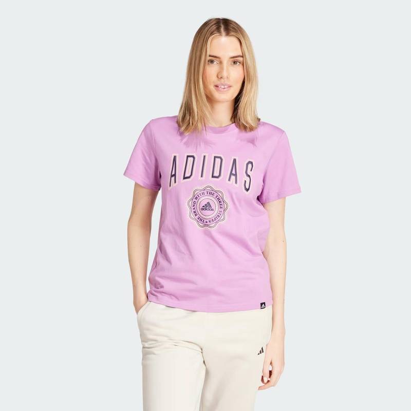 Женская футболка Collegiate Graphic Adidas IZ1159, рис. 0