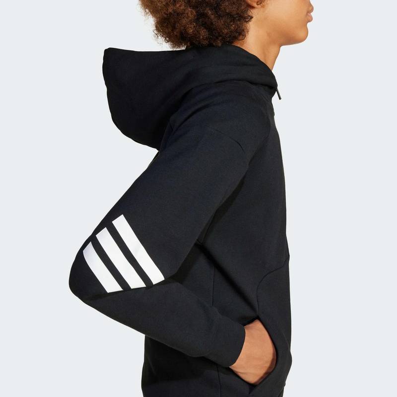 Олимпийка Future Icons 3-Stripes Full-Zip Hooded Kids Adidas JJ4801, рис. 4