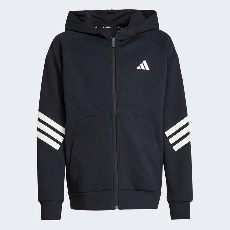Олимпийка Future Icons 3-Stripes Full-Zip Hooded Kids Adidas JJ4801, рис. 5