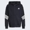 Олімпійка Future Icons 3-Stripes Full-Zip Hooded Kids Adidas JJ4801, прев. 5