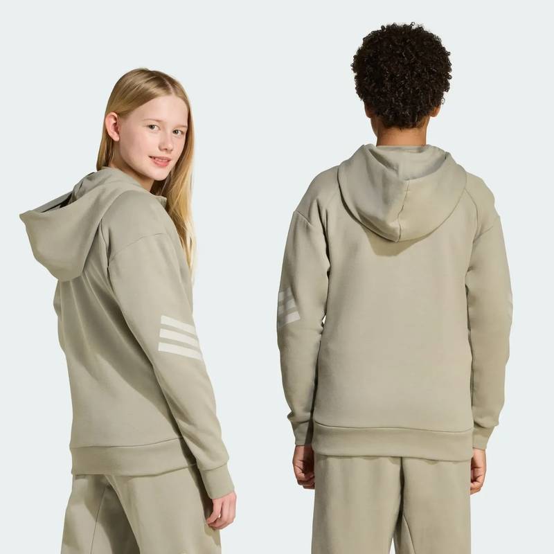 Олимпийка детская Future Icons 3-Stripes Full-Zip Hooded Kids Sportswear Adidas JW7526, рис. 1