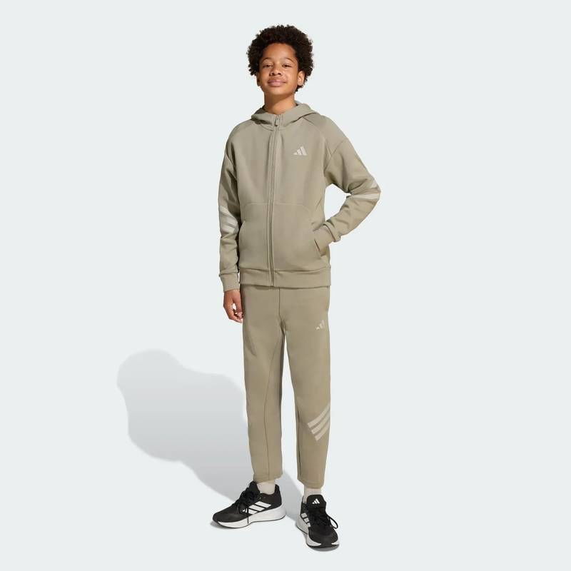 Олимпийка детская Future Icons 3-Stripes Full-Zip Hooded Kids Sportswear Adidas JW7526, рис. 2