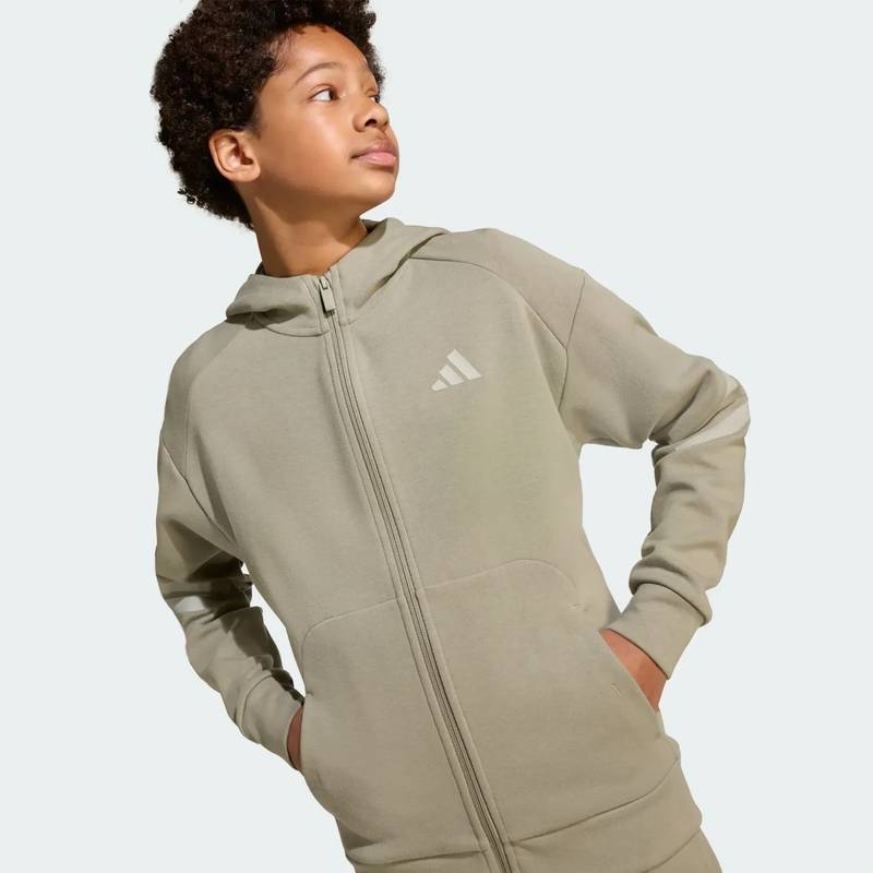 Олимпийка детская Future Icons 3-Stripes Full-Zip Hooded Kids Sportswear Adidas JW7526, рис. 3