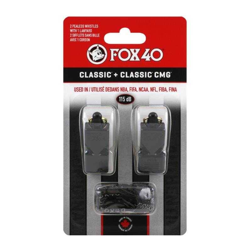 Набор свистков со снимаемым ремешком FOX 40 Official 2 PACK 9604-0008, рис. 0