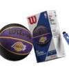 М'яч баскетбольний в подарунковій коробці + насос Wilson NBA TEAM TIEDYE BSKT LA LAKERS SI size 7 DT1-WZ4007803XP, прев. 1