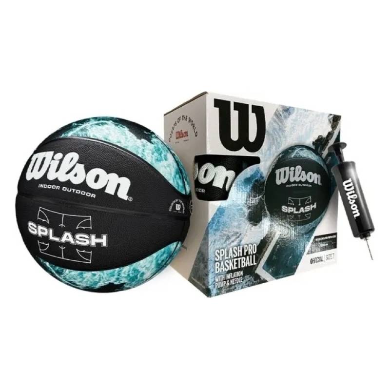 М'яч баскетбольний в подарунковій коробці + насос Wilson SPLASH PRO BSKT size 7 DT1-WZ2014501XP, рис. 0