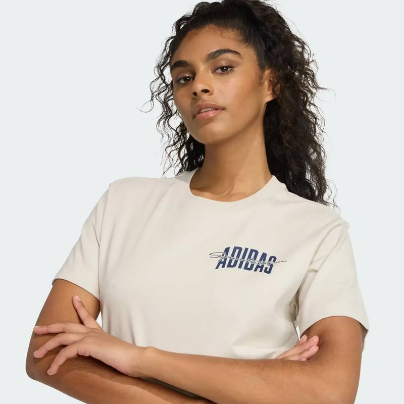 Женская футболка Collegiate Graphic Adidas JM4348, рис. 5
