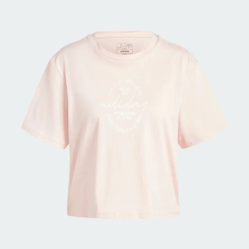 Женская футболка Brand Love Signature Graphic Adidas IW5183, рис. 3