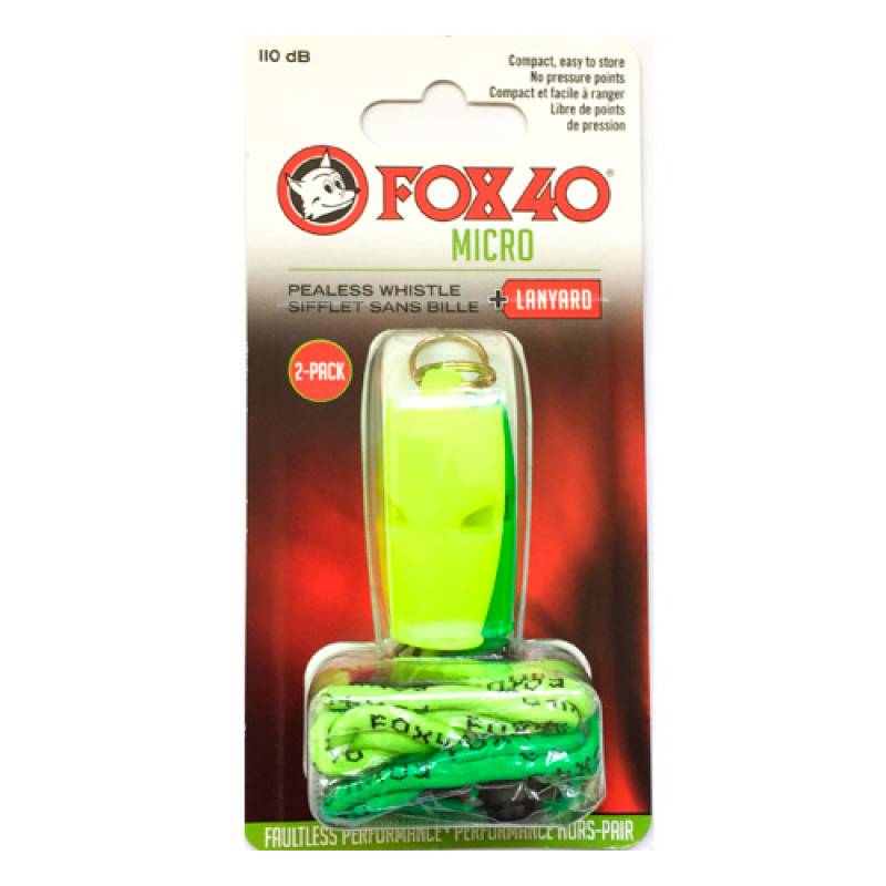 Набор свистков FOX 40 Original Whistle Micro Safety Pack 2 9512-1808, рис. 0