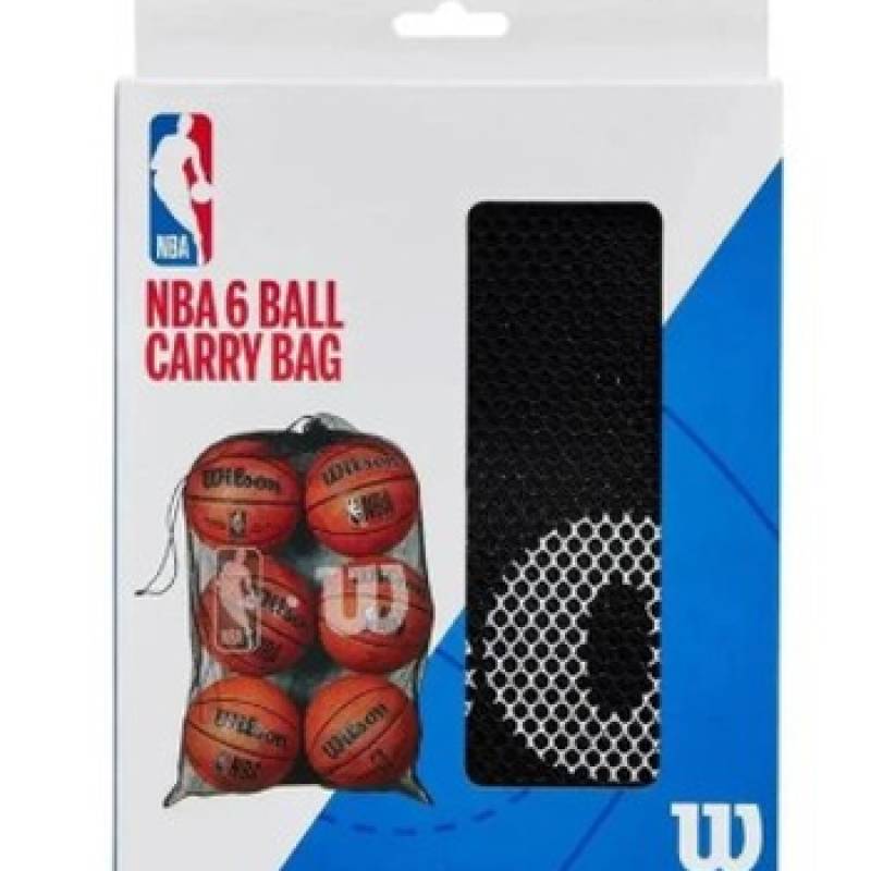 Сітка для м'ячів Wilson W NBA 6 BALL MESH CARRY BAG BK DT1-WTBA70030, рис. 1