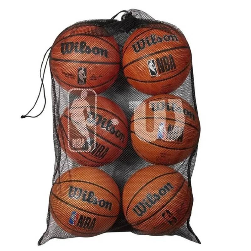 Сітка для м'ячів Wilson W NBA 6 BALL MESH CARRY BAG BK DT1-WTBA70030, рис. 0
