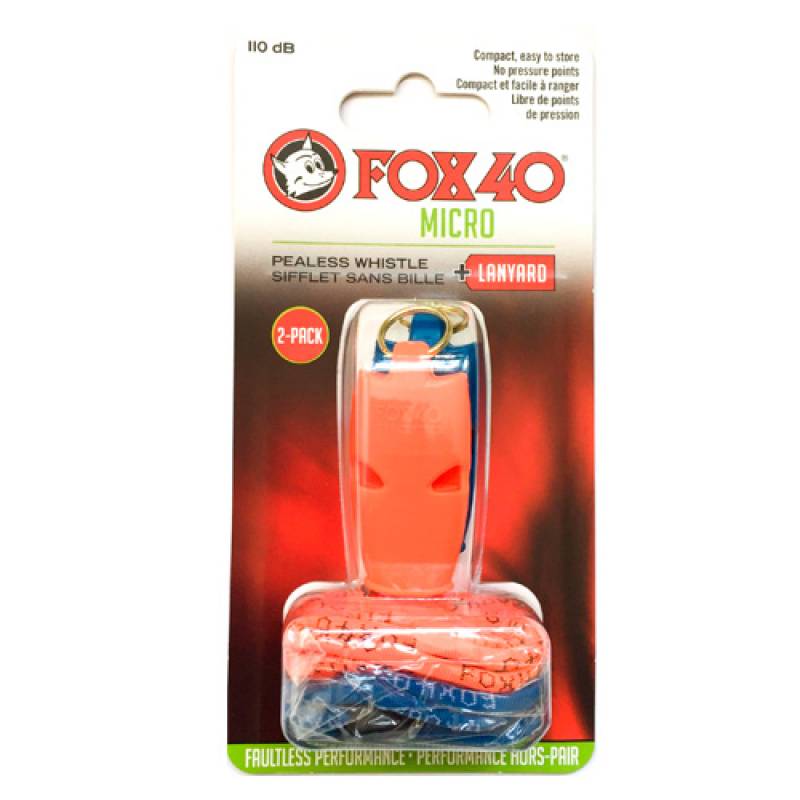 Набір свистків FOX 40 Original Whistle Micro Safety 2 Pack 9512-2908, рис. 0
