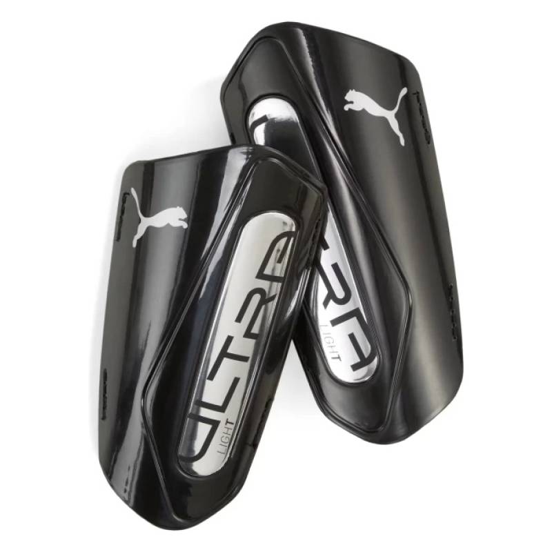 Щитки футбольные Puma ULTRA LIGHT FOOTBALL STRAP SHINGUARDS черно-серебряные 030992-03, рис. 0